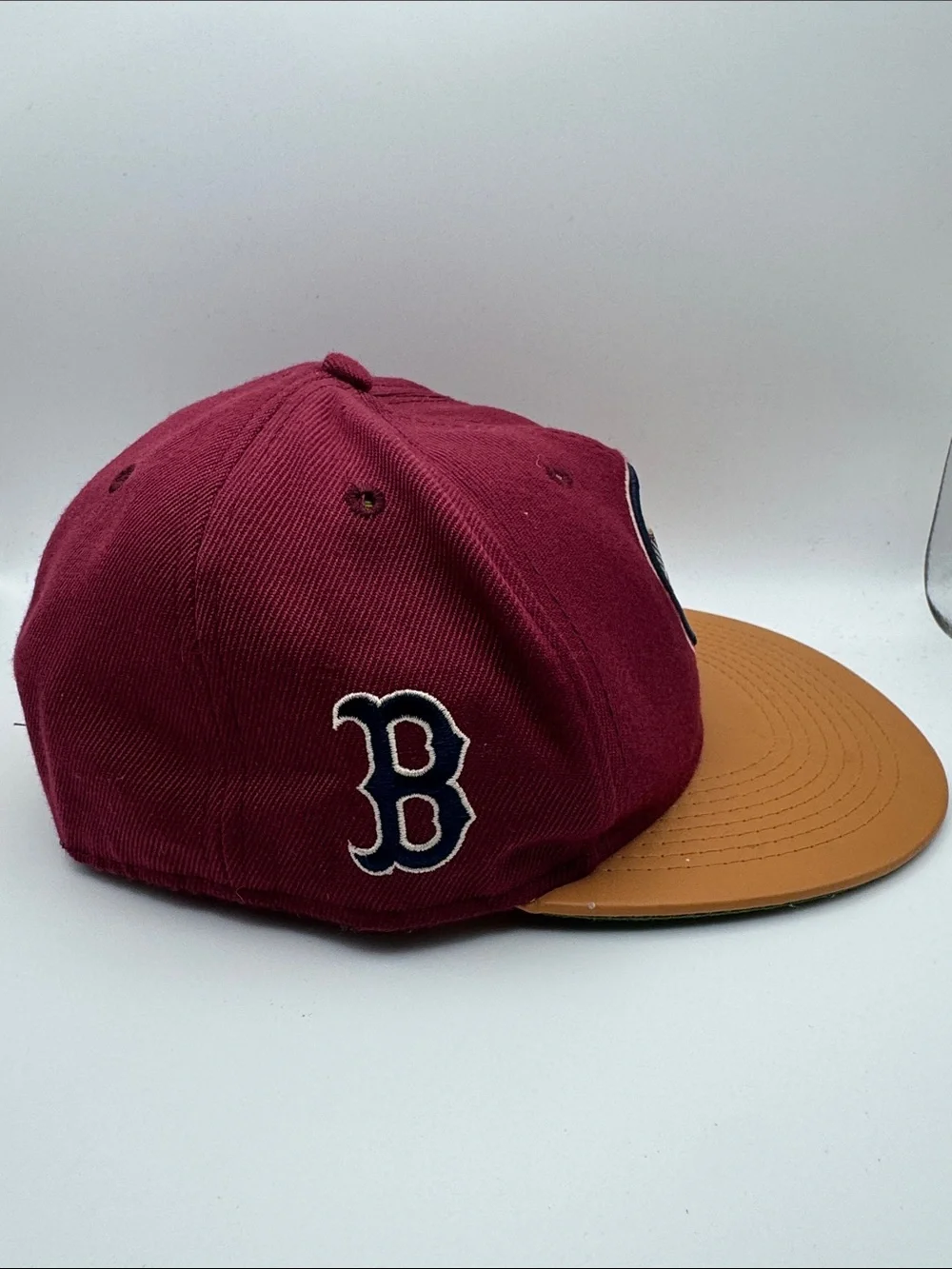 New Era 59 FiftyBoston Red Sox Faux Leather MLB Baseball Hat Snap Back
